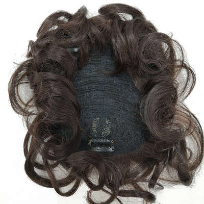 Couverture complète et coiffure bouclée Remy Hair Toppers avec des cheveux humains naturels brésiliens