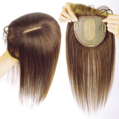 90% Densité Clip de Toupee droit dans les cheveux humains naturels Perruques pour femmes
