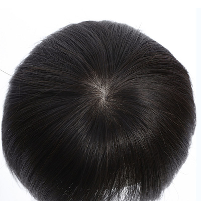 Toupee à cheveux de bonne qualité pour femme avec une technique entièrement faite à la main et des ouvertures en soie à peau fine