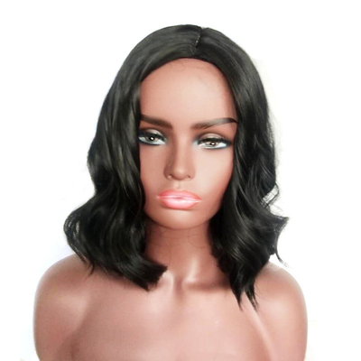 Perruques à cheveux humains en boucles synthétiques directes Pas de perruques en dentelle pour petites/grandes/tailles moyennes
