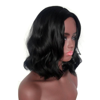 Perruques à cheveux humains en boucles synthétiques directes Pas de perruques en dentelle pour petites/grandes/tailles moyennes