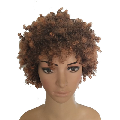 La machine à perruque à dentelle 360 a fabriqué des cheveux synthétiques résistants à la chaleur en noir et 30/33 Ombre