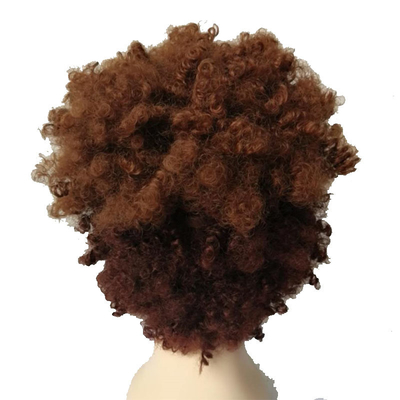 La machine à perruque à dentelle 360 a fabriqué des cheveux synthétiques résistants à la chaleur en noir et 30/33 Ombre