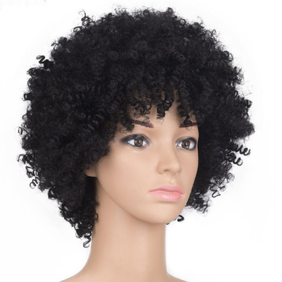 La machine à perruque à dentelle 360 a fabriqué des cheveux synthétiques résistants à la chaleur en noir et 30/33 Ombre