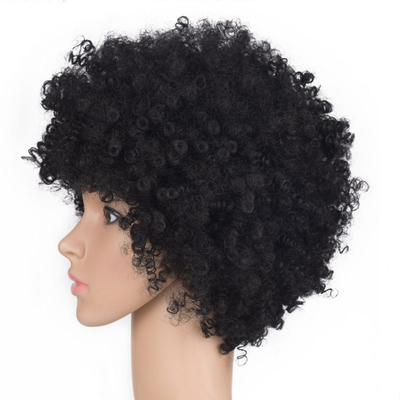 La machine à perruque à dentelle 360 a fabriqué des cheveux synthétiques résistants à la chaleur en noir et 30/33 Ombre