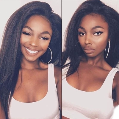 Proportion de cheveux longs 55% Cheveux humains Perruque de fermeture en dentelle suisse avec avantage doux et brillant
