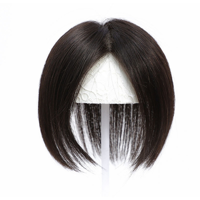 Fournir directement le Toupee féminin avec des cheveux brésiliens naturels noirs/bruns foncés