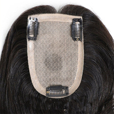 Fournir directement le Toupee féminin avec des cheveux brésiliens naturels noirs/bruns foncés