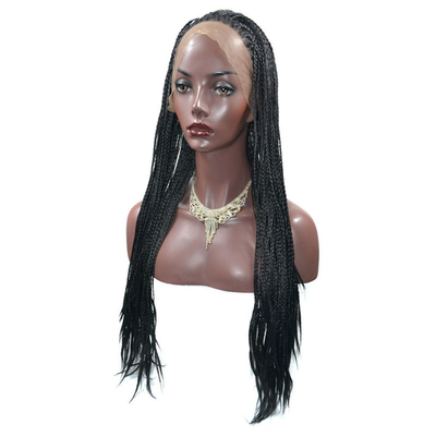 Cheveux longs à tresses synthétiques avec de bonnes critiques 0.2kg dentelle perruques frontales longueur longue