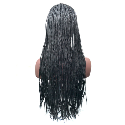 Cheveux longs à tresses synthétiques avec de bonnes critiques 0.2kg dentelle perruques frontales longueur longue
