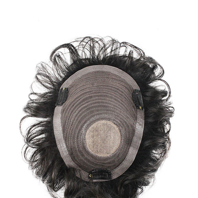 Toupee à cheveux humains de haute qualité pour hommes 100% cheveux brésiliens