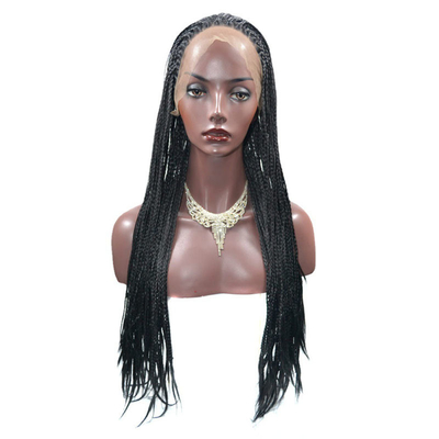 Cheveux longs à tresses synthétiques avec de bonnes critiques 0.2kg dentelle perruques frontales longueur longue