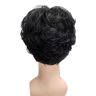 Perruque pour cheveux longs et droits synthétiques avec dentelle à l'avant Cheveux doux et brillants Taille petite casquette