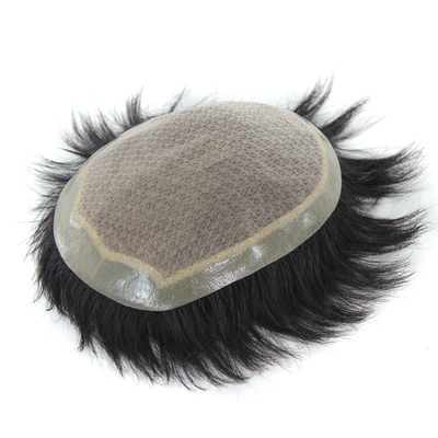 Petite/Grande/Taille moyenne Cheveux 100% Homme Toupée à base de soie à 90% de densité