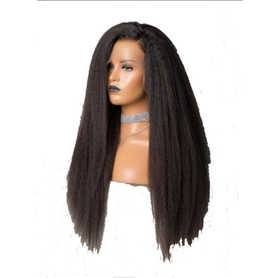 Perruque en boucle synthétique pour cheveux humains à grande taille avec avantage doux et brillant