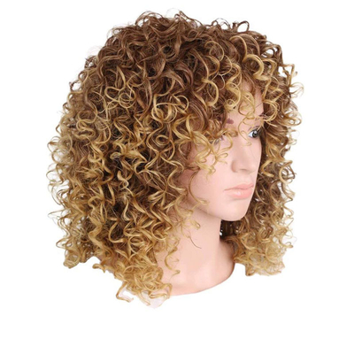 Des perruques pour cheveux synthétiques à la dentelle complète à 150% de densité et de fibres à haute température