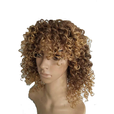 Des perruques pour cheveux synthétiques à la dentelle complète à 150% de densité et de fibres à haute température