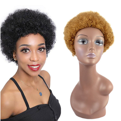 Taille de la casquette Taille moyenne Perruque afro-kinky bouclée avec des épingles et de l' individualité