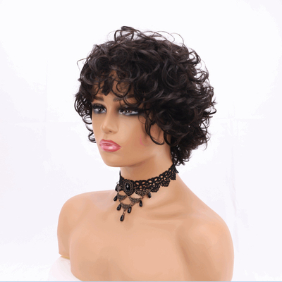 Taille de la casquette Taille moyenne Perruque afro-kinky bouclée avec des épingles et de l' individualité