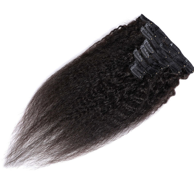 Clip à 100% de cheveux humains dans les extensions bon Kinky droit naturel extensions de cheveux