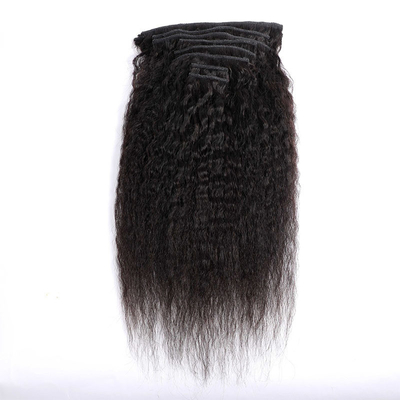 Clip à 100% de cheveux humains dans les extensions bon Kinky droit naturel extensions de cheveux