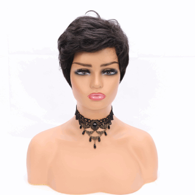 1B/Couleur naturelle dentelle Perruques avant Meilleurs prix Vendeur Pixie coupe courte Perruque de cheveux humains