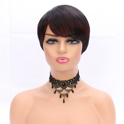 1B/Couleur naturelle dentelle Perruques avant Meilleurs prix Vendeur Pixie coupe courte Perruque de cheveux humains