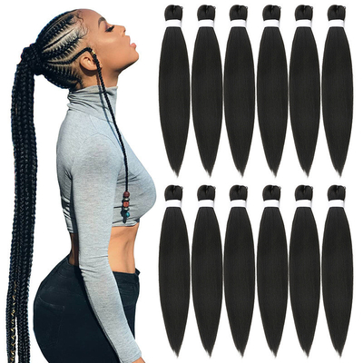 L'extension de cheveux en fibres synthétiques pré-étirée 150%/180%/200%/250% Densité