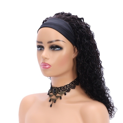 Matériau de base de dentelle suisse Cheveux rémy de qualité humaine Cheveux droits bandeau de tête Perruque pour femmes noires