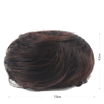 Brun clair/brun foncé/noir brunâtre/noir naturel 100% cheveux humains Chignon à la mode