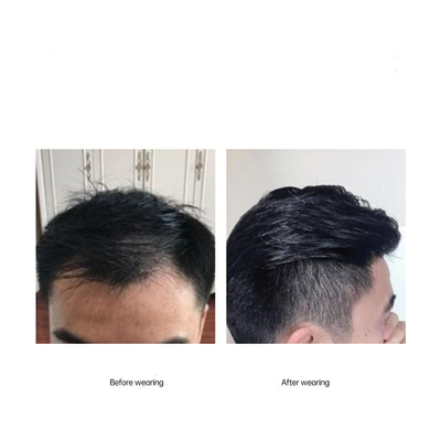 Ligne de cheveux entièrement faite à la main, 100% cheveux humains, Toupee pour homme