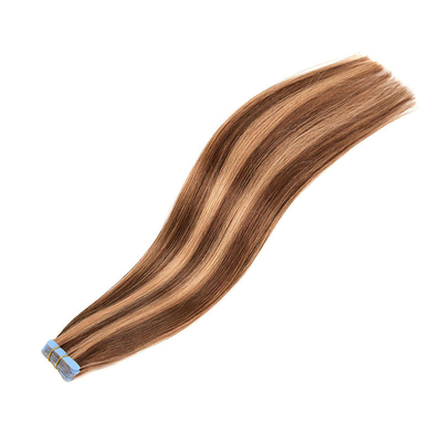 12A Grade Virgin Europe 100% bande de cheveux Remy en extension de cheveux avec couleur P4/27