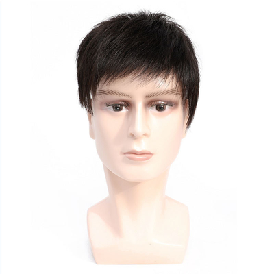 Toupee pour homme à la base de dentelle suisse avec ouvertures de peau mince et 100% de cheveux humains