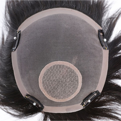 Toupee pour homme à la base de dentelle suisse avec ouvertures de peau mince et 100% de cheveux humains