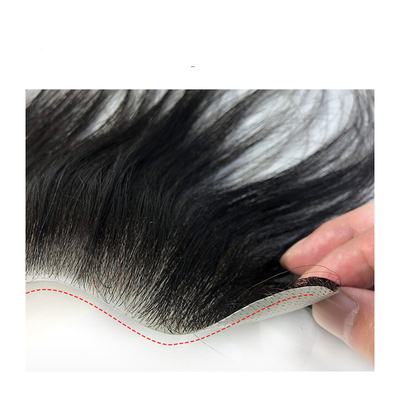 Toupee pour homme à la base de dentelle suisse avec ouvertures de peau mince et 100% de cheveux humains