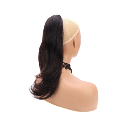 Cheveux Rémy Extension de queue de cheval de cheveux humains brésiliens avec cuticule alignée crochet et boucle