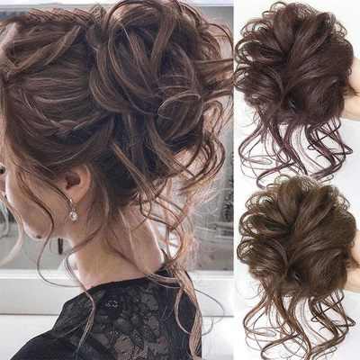 Cheveux synthétiques légers tressés Chignon pour les normes 0,02 kg Proportion de cheveux les plus longs 50%