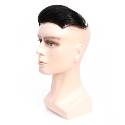 Couleur naturelle Toupee pour homme avec le style rétro cousu 100% cheveux humains Topper dentelle