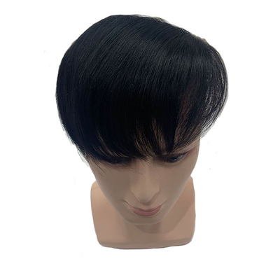 Couleur naturelle Toupee pour homme avec le style rétro cousu 100% cheveux humains Topper dentelle