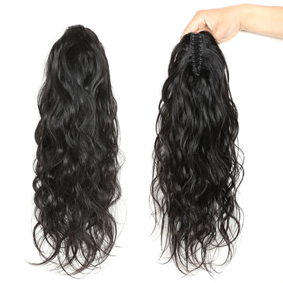 8-28 pouces de cheveux ondulés Remy corps ondulé clip griffe queue de cheval extensions de cheveux pour les femmes noires