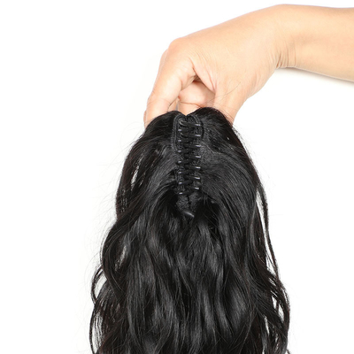 8-28 pouces de cheveux ondulés Remy corps ondulé clip griffe queue de cheval extensions de cheveux pour les femmes noires