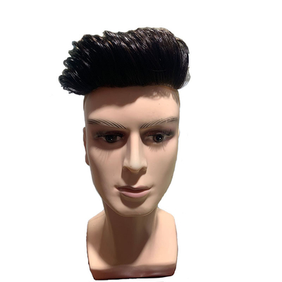 Toupee en dentelle suisse pour hommes 100% système de remplacement de cheveux humains 24 mm texture