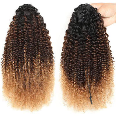 100% de cheveux humains BSM Afro boucles de queue de cheval de 18 à 20 pouces Ombre T1B/4/27