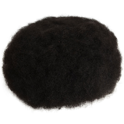 Toupee Texturé 24 mm Afro Kinky Bouclé En dentelle suisse Pour hommes Unités de cheveux Naturel Perruque de cheveux humains