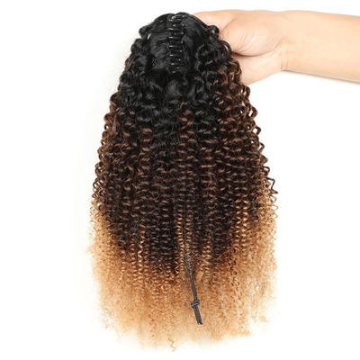 100% de cheveux humains BSM Afro boucles de queue de cheval de 18 à 20 pouces Ombre T1B/4/27