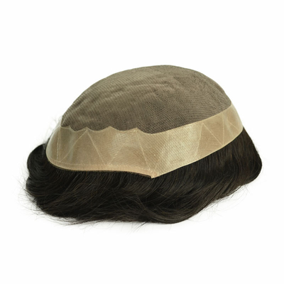 Mono Top Homme Toupee 100% Cheveux humains de qualité naturelle Remy Cheveux indiens Remy