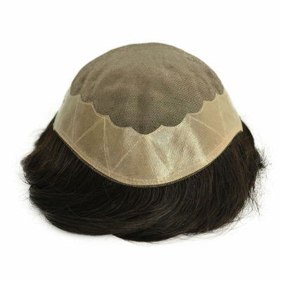 Mono Top Homme Toupee 100% Cheveux humains de qualité naturelle Remy Cheveux indiens Remy