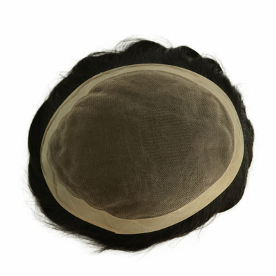 Mono Top Homme Toupee 100% Cheveux humains de qualité naturelle Remy Cheveux indiens Remy