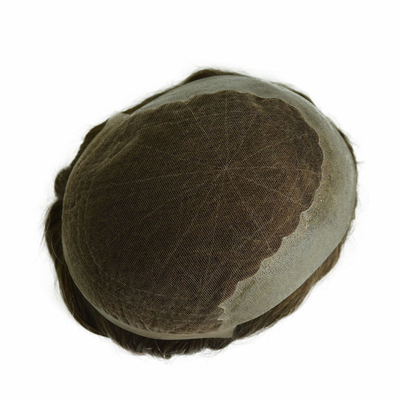 Lentilles naturelles en PU Homme Toupee pour 100% Cheveux humains Homme tissage Perruques Parures Unité système de patch