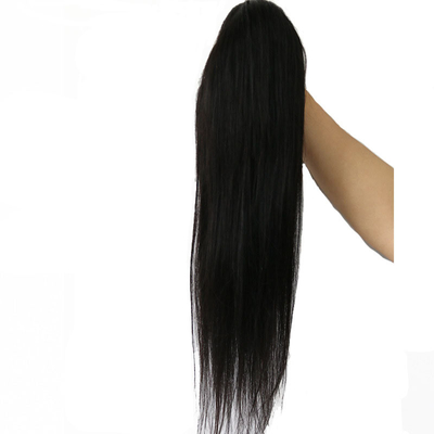 100% de cheveux humains vierges soyeux, à corde droite, queue de cheval, longueur de cheveux: 60%